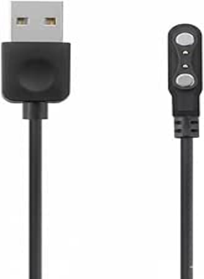 2 Pins Smartwatch Dock Charger Adapter USB Charging Cable Cord for Smart Watch Power Charge Wire Accessories With W26/W26+/LS05/QG21/S11/A1/GX08/QS58/TB14/QG21/FT18/Q1R/XS/T9/V20/KC09